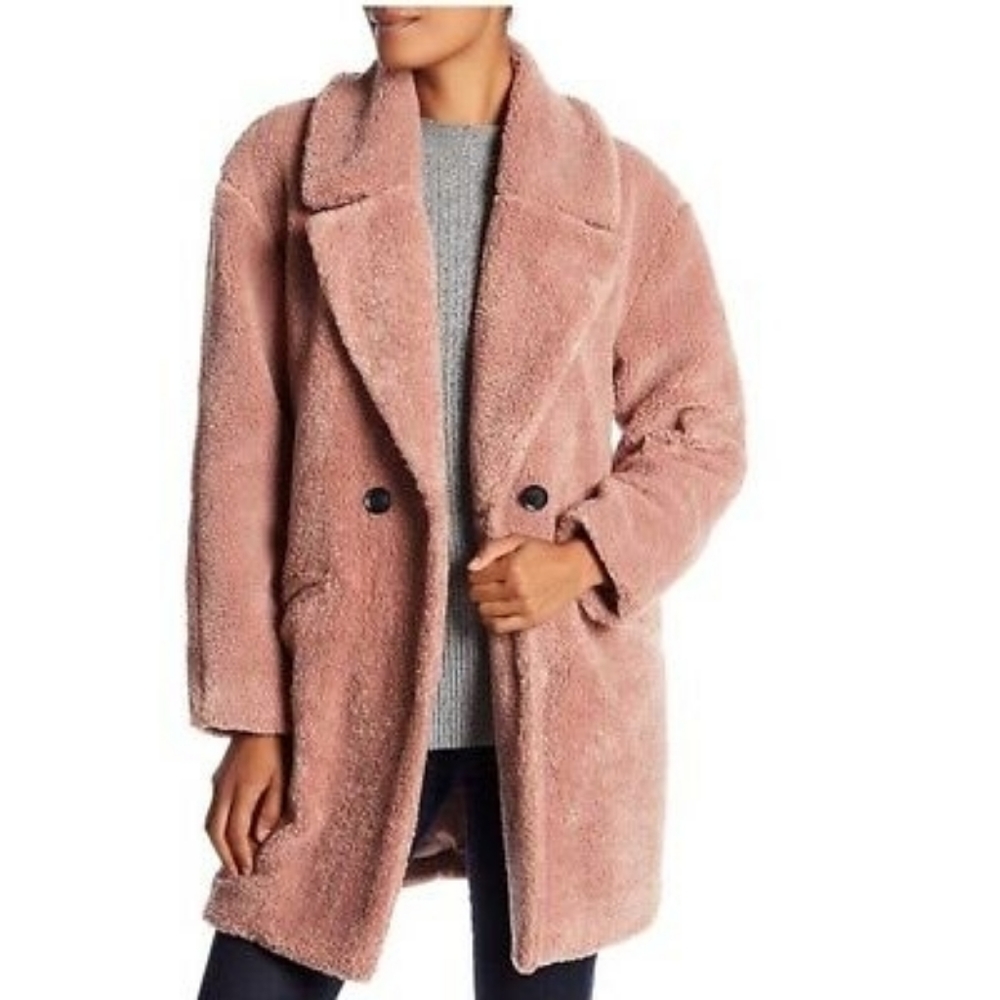 Lucky brand Pink teddy coat